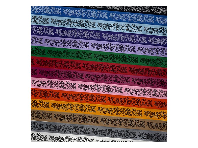 Delicate Rose Flower Clusters Satin Ribbon for Bows Gift Wrapping - 1&#x22; - 3 Yards