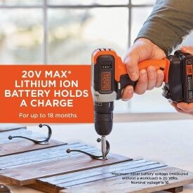 BLACK+DECKER 20V MAX* Cordless Drill With 28-Piece Home Project Kit (BCKSB29C1)