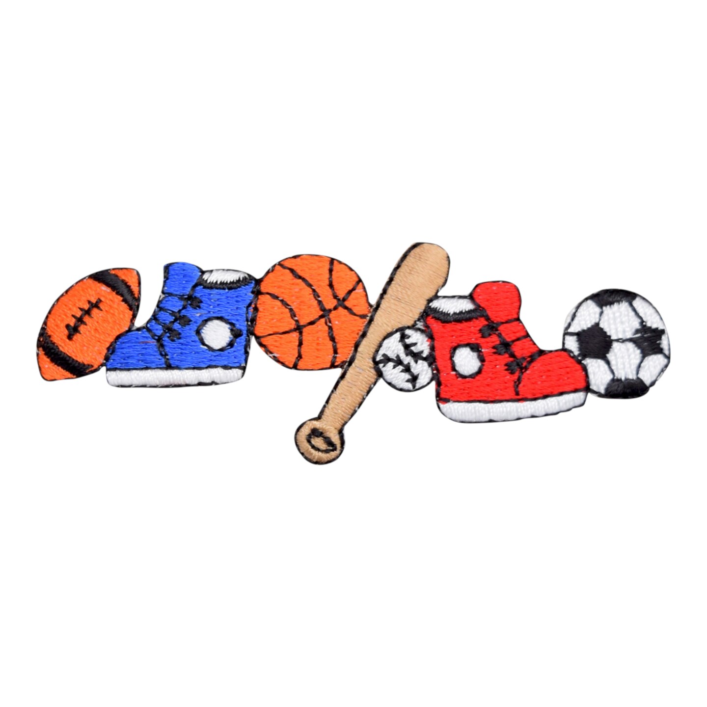 Sports Ball Strip, Embroidered, Iron on Patch