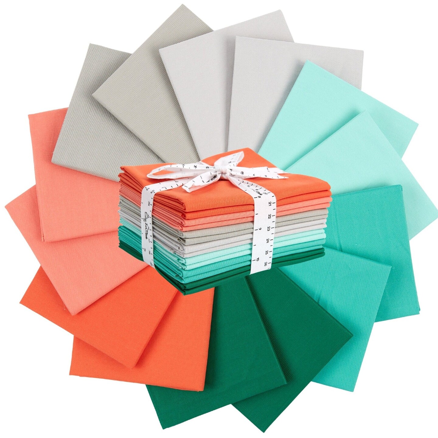 Christmas Fat Quarter Bundle -100% Cotton | Pure Solids | Pine Xmas l Mix Christmas Colors | Quilting & Crafting Soft Fabric | Special Gift