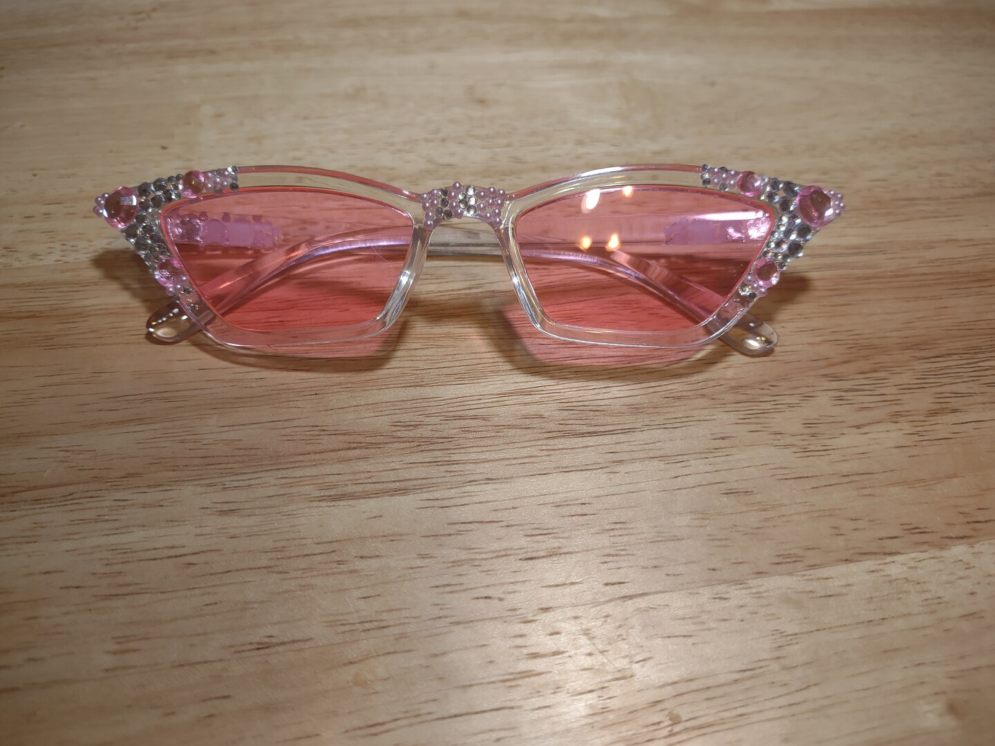 Bedazzled Heart Shaped Sunglasses - Etsy