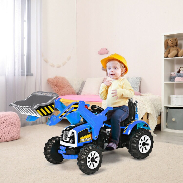 Iron Excavator with Adjustable Arm, Safety Belt, Battery Power and Educational Fun for Kids