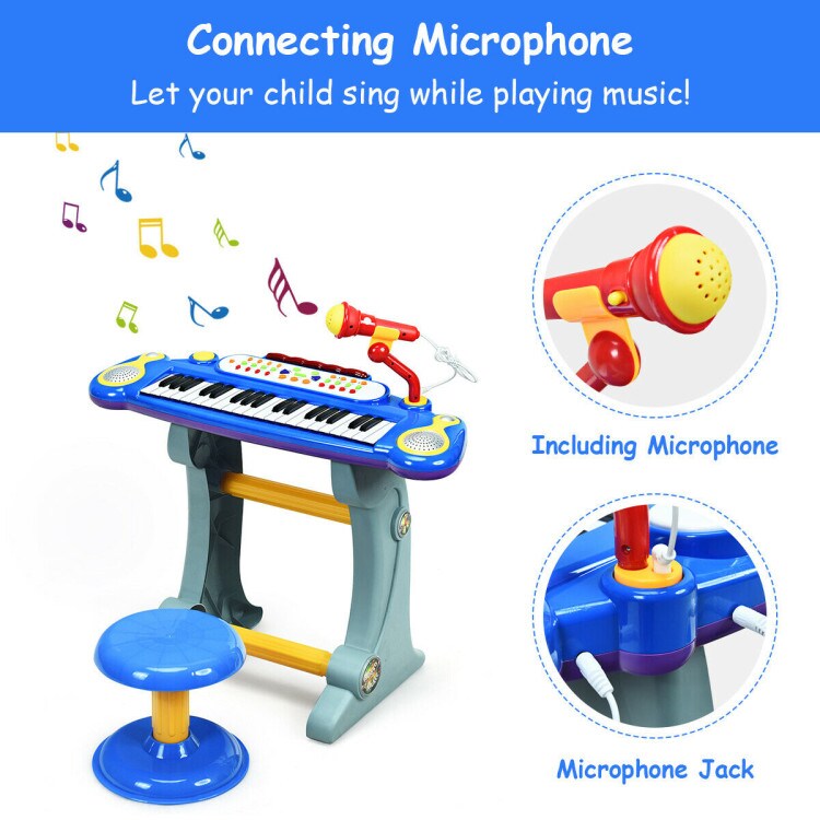 37 Key Electronic Keyboard Kids Toy Piano with a Training Function