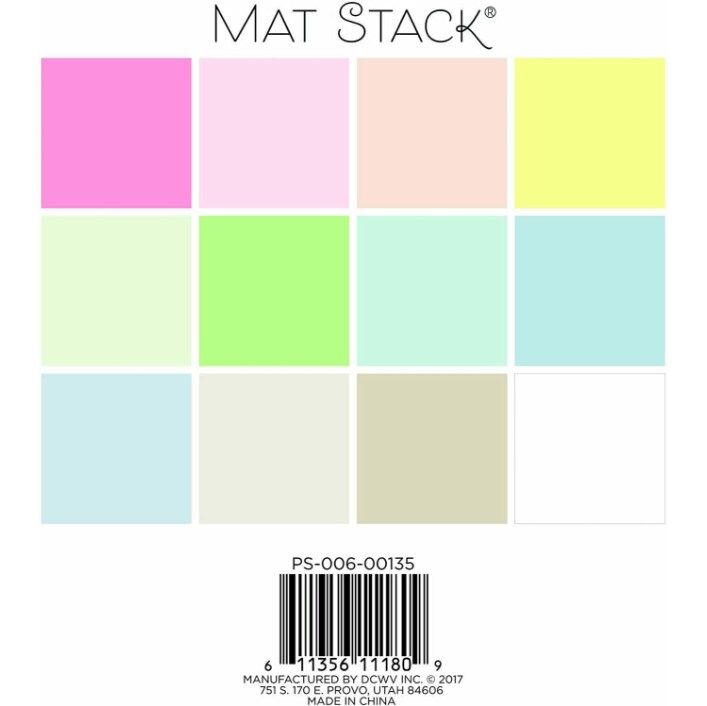 DCWV®️ MAT STACK - DCWV - 6 X 6 - SHIMMER PASTELS (36 SH) PS-006-00135