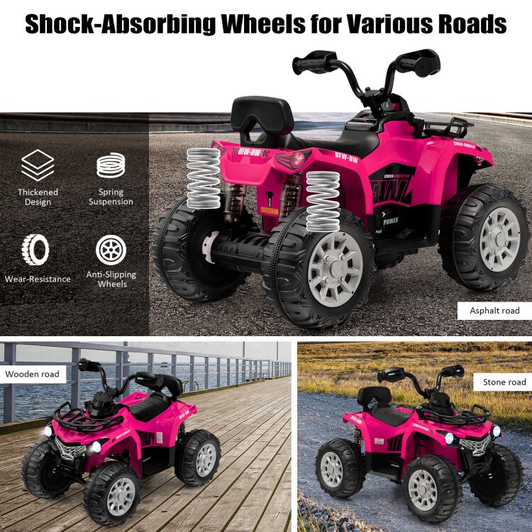 Kids Ride On Car Toy 4 Wheeler with MP3 and Headlights Ideal Gift for Birthdays or Christmas