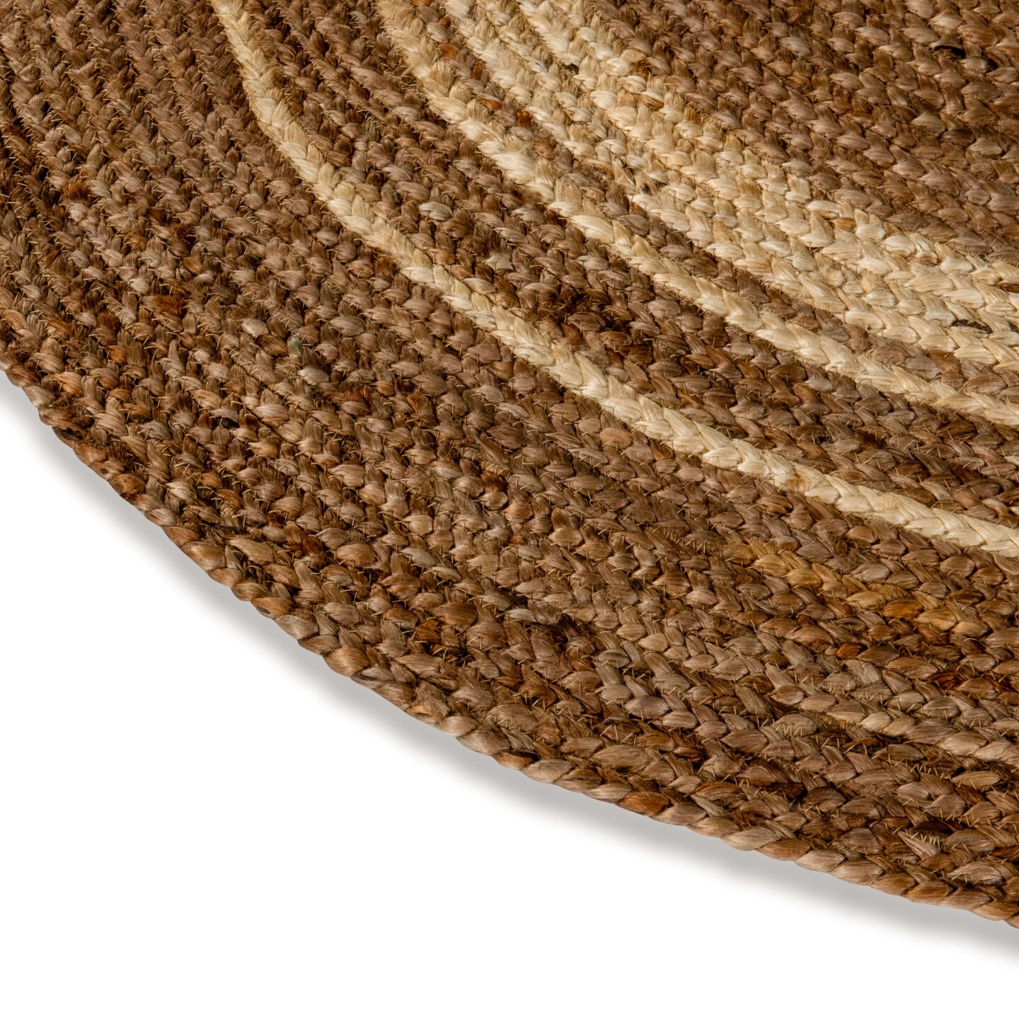 Masada Rugs Braided Design Jute Area Rug
