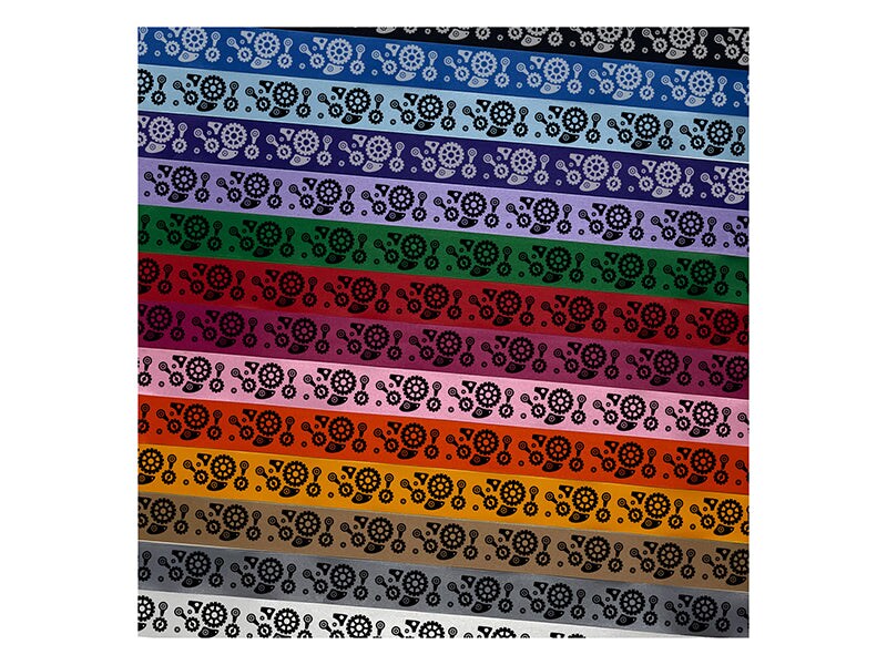 Steampunk Clockwork Watch Gears Satin Ribbon for Bows Gift Wrapping DIY Craft Projects - 1&#x22; - 3 Yards