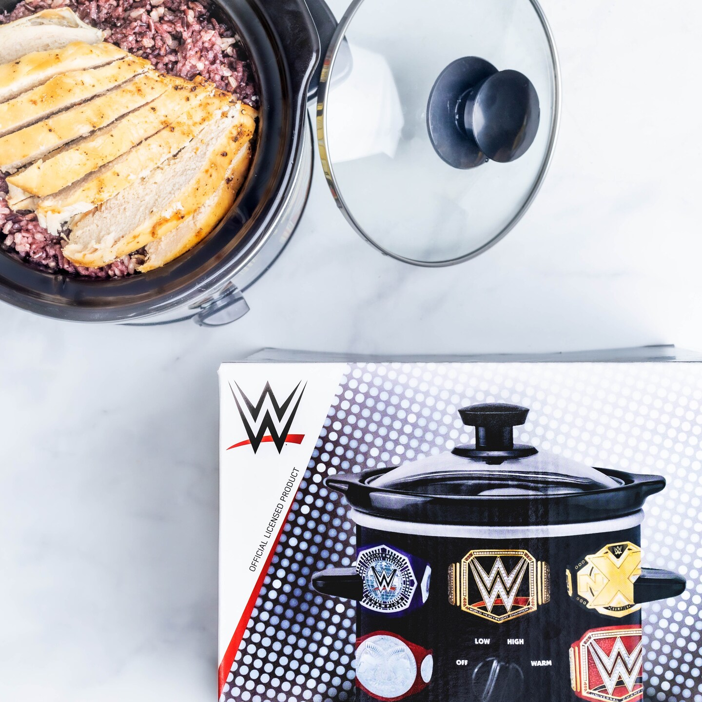 Uncanny Brands WWE Championship Belt 2 QT Slow Cooker