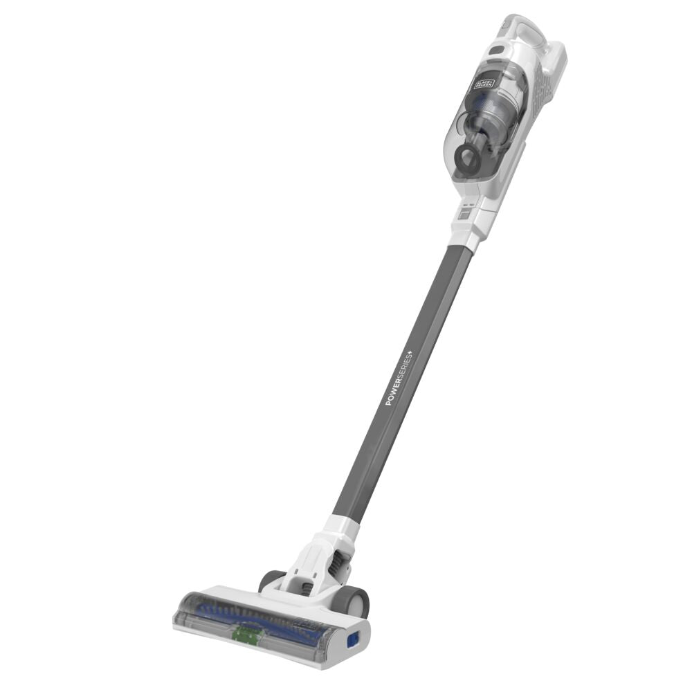 POWERSERIES+™ 16V MAX* Cordless Stick Vacuum with LED Floor Lights,  Lightweight, Multi-Surface, White | BLACK+DECKER