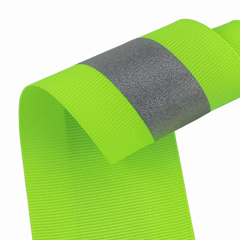 Silver Sew On Reflective Tape for Chothing Safety Fabric Webbing Trim Strip Green 2&#x22; x 16ft