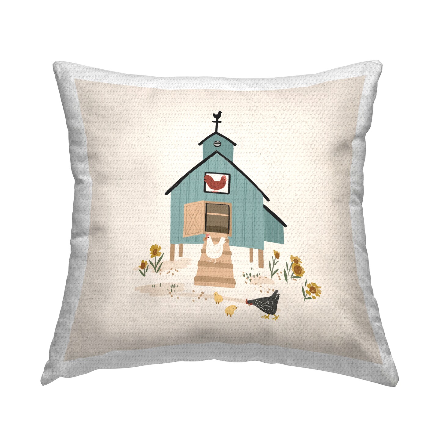 Stupell Industries Casual Country Chicken Coop Outdoor Printed Pillow