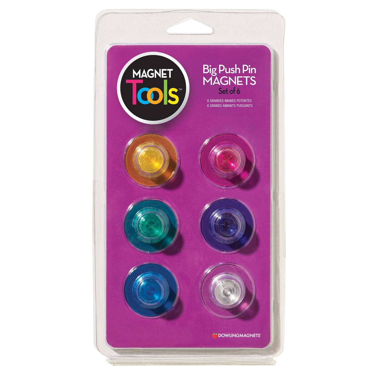 (3 Pk) Big Push Pin Magnets Magnet Tools
