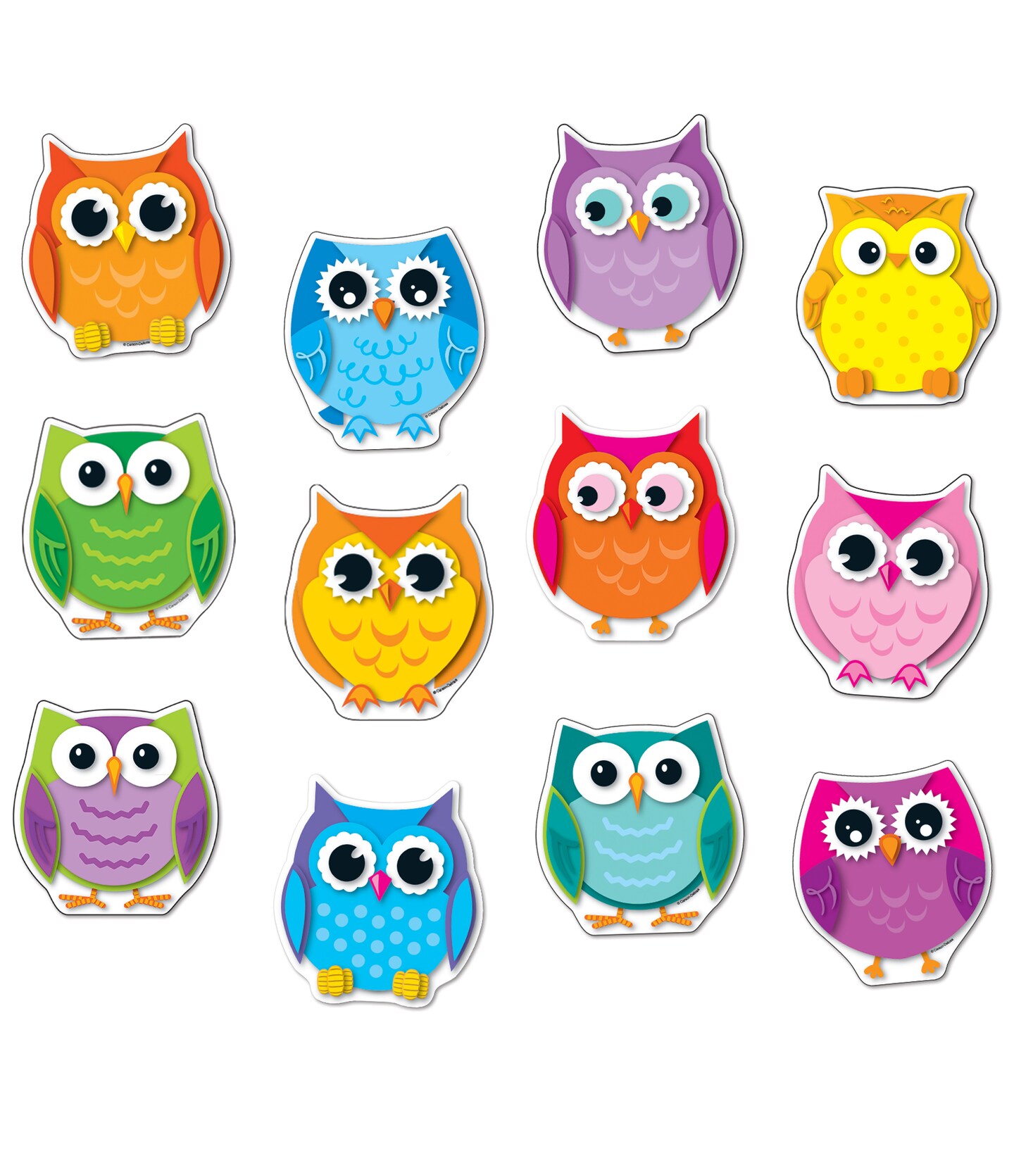 Carson Dellosa 36-Piece Colorful Owl Bulletin Board Cutouts, Colorful ...