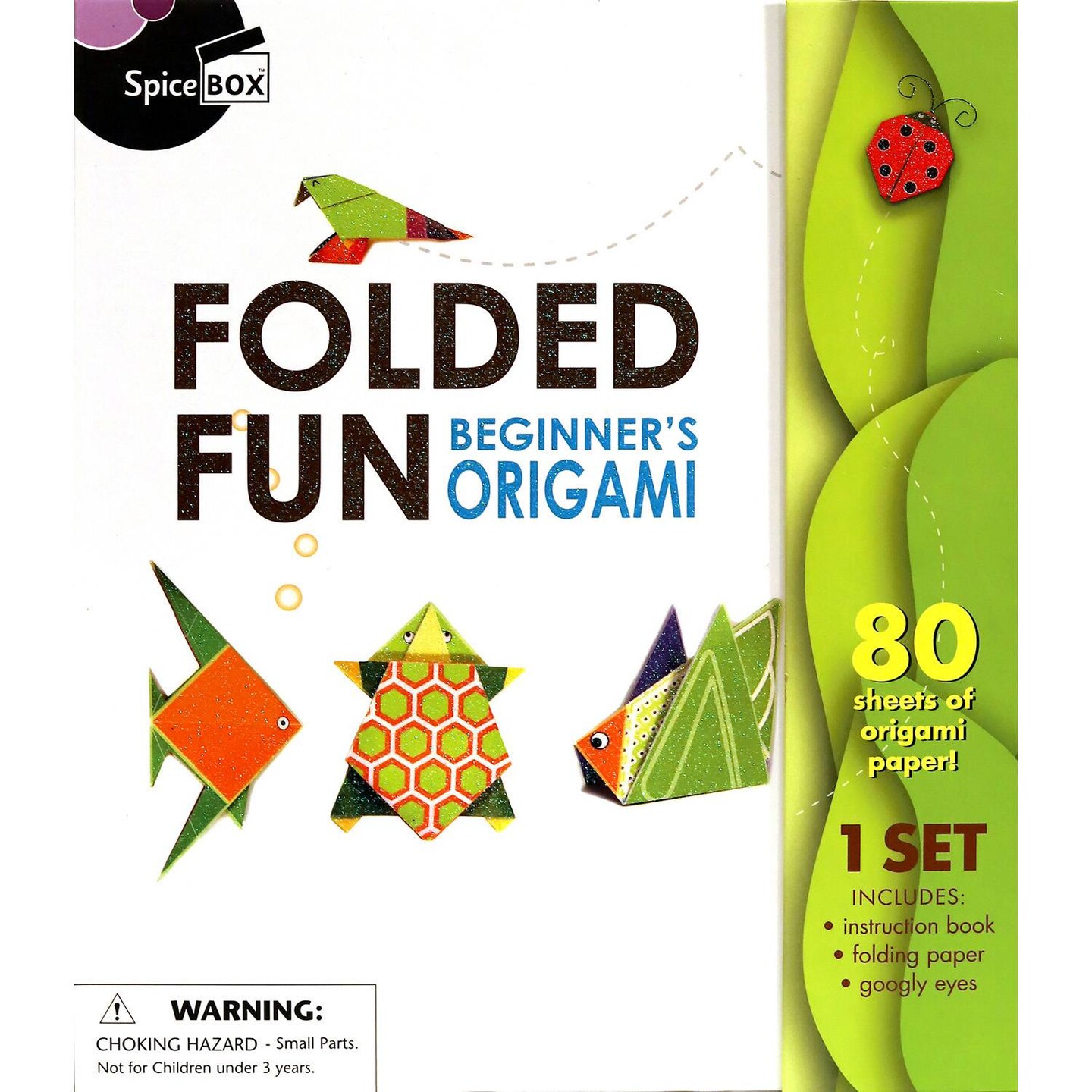 SpiceBox Folded Fun Origami Paper Folding Instruction Kit for Beginners