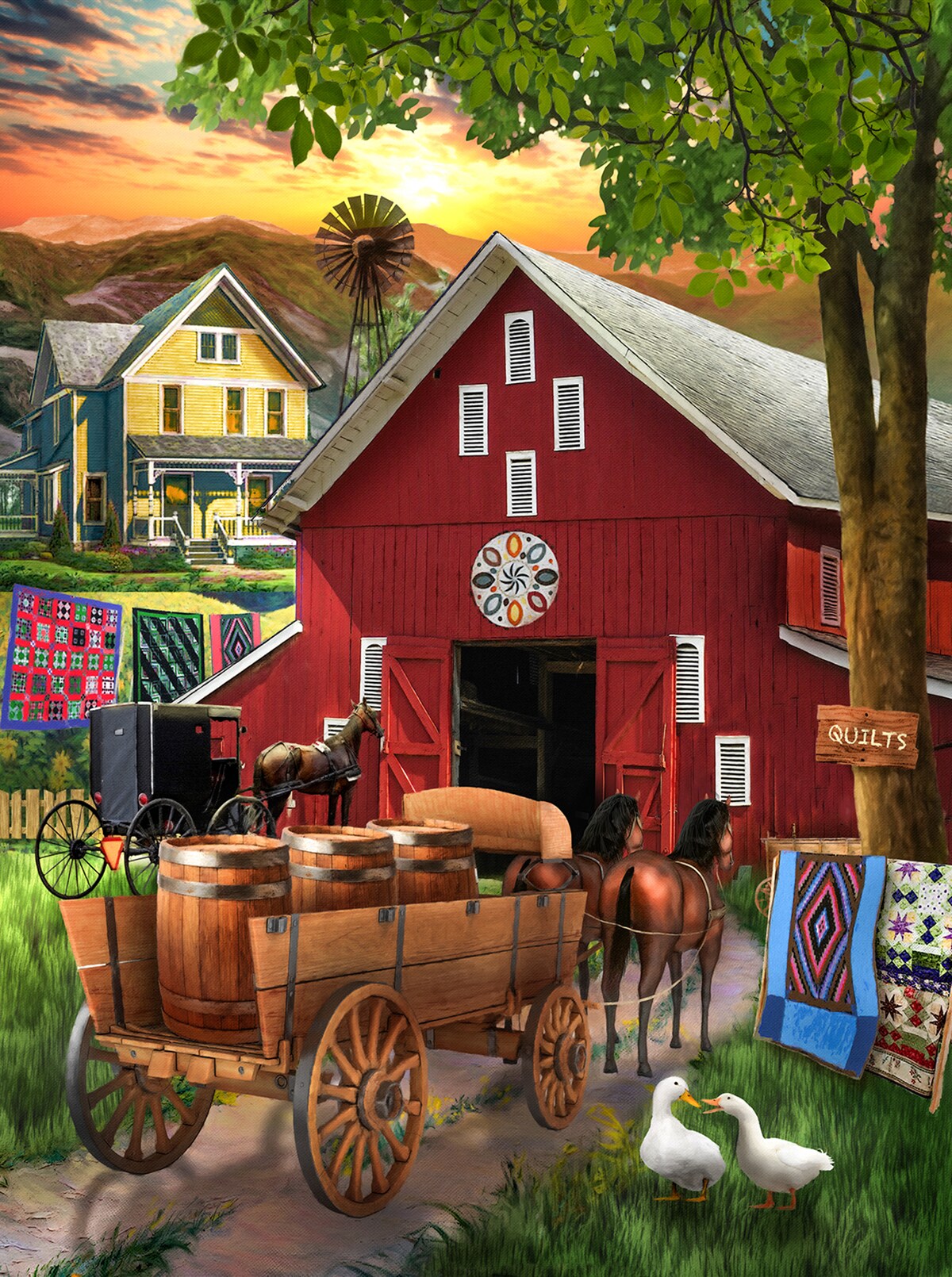 Sunsout Amish Paradise 300 pc   Jigsaw Puzzle 29736