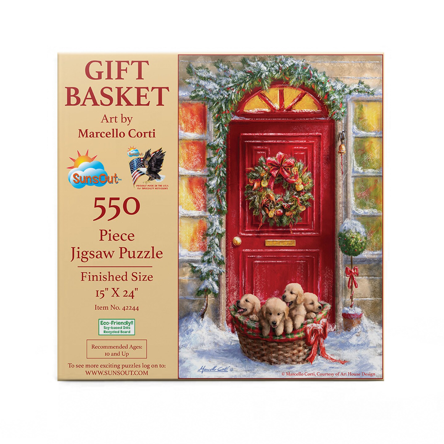 Sunsout Gift Basket 500 pc  Christmas Jigsaw Puzzle 42244