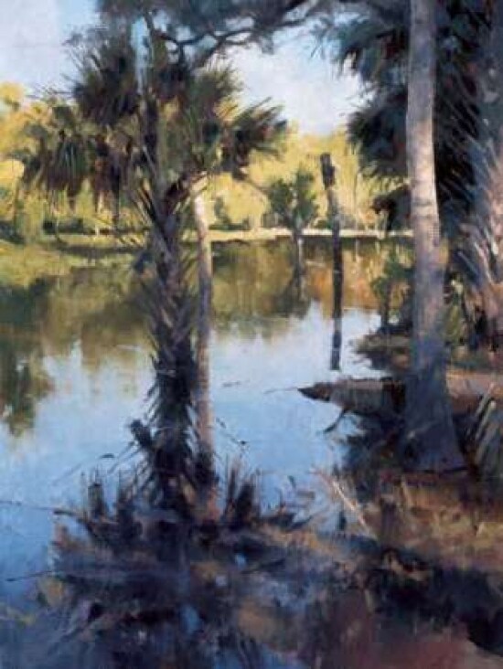 Palms on Water I Poster Print by Larry Moore - Item # VARPDXMLP500