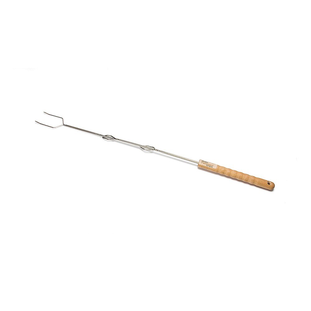 Petromax Campfire Roasting Stick Skewer with Adjustable Handle Straight Prongs LS1, Extends up to 36 inches
