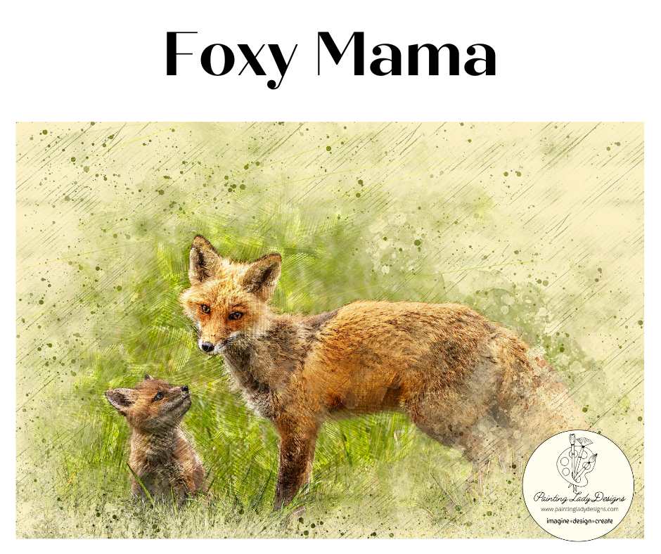 Foxy Mama - Decoupage &#x26; Mixed Media Art Paper (large)