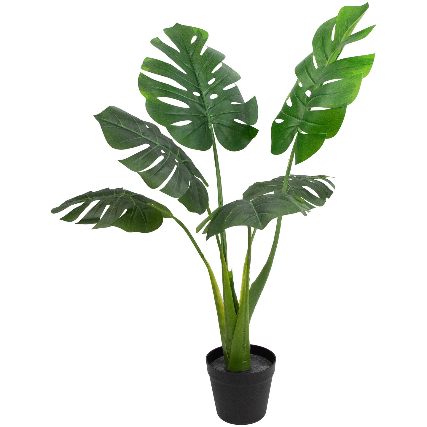 Northlight 35" Green Wide Leaf Monstera Artificial Potted Plant Michaels