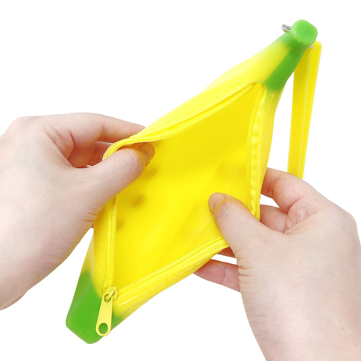 Wrapables Silicone Banana Pencil Pouch Coin Purse Key Holder (Set of 2)