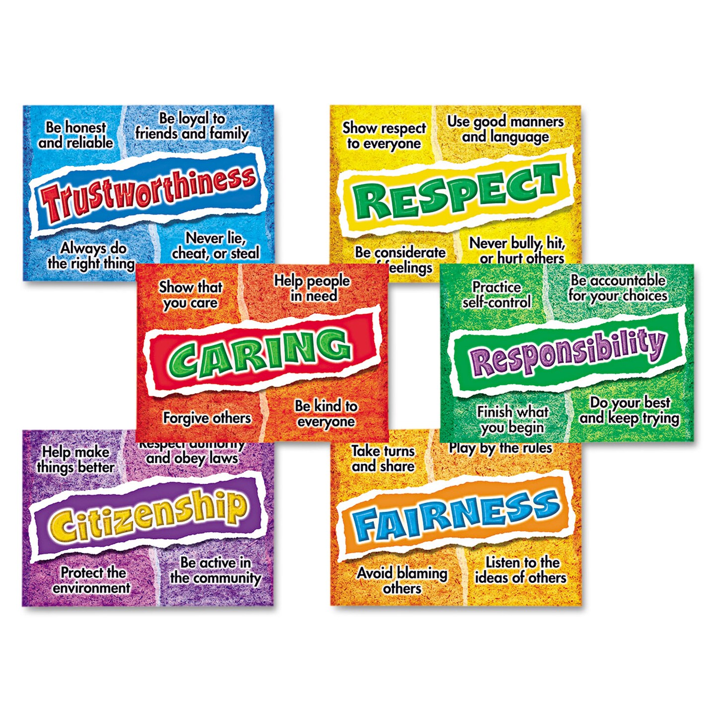 Trend Enterprises Character Choices ARGUS Poster Combo Pack 6 Posters/Pack