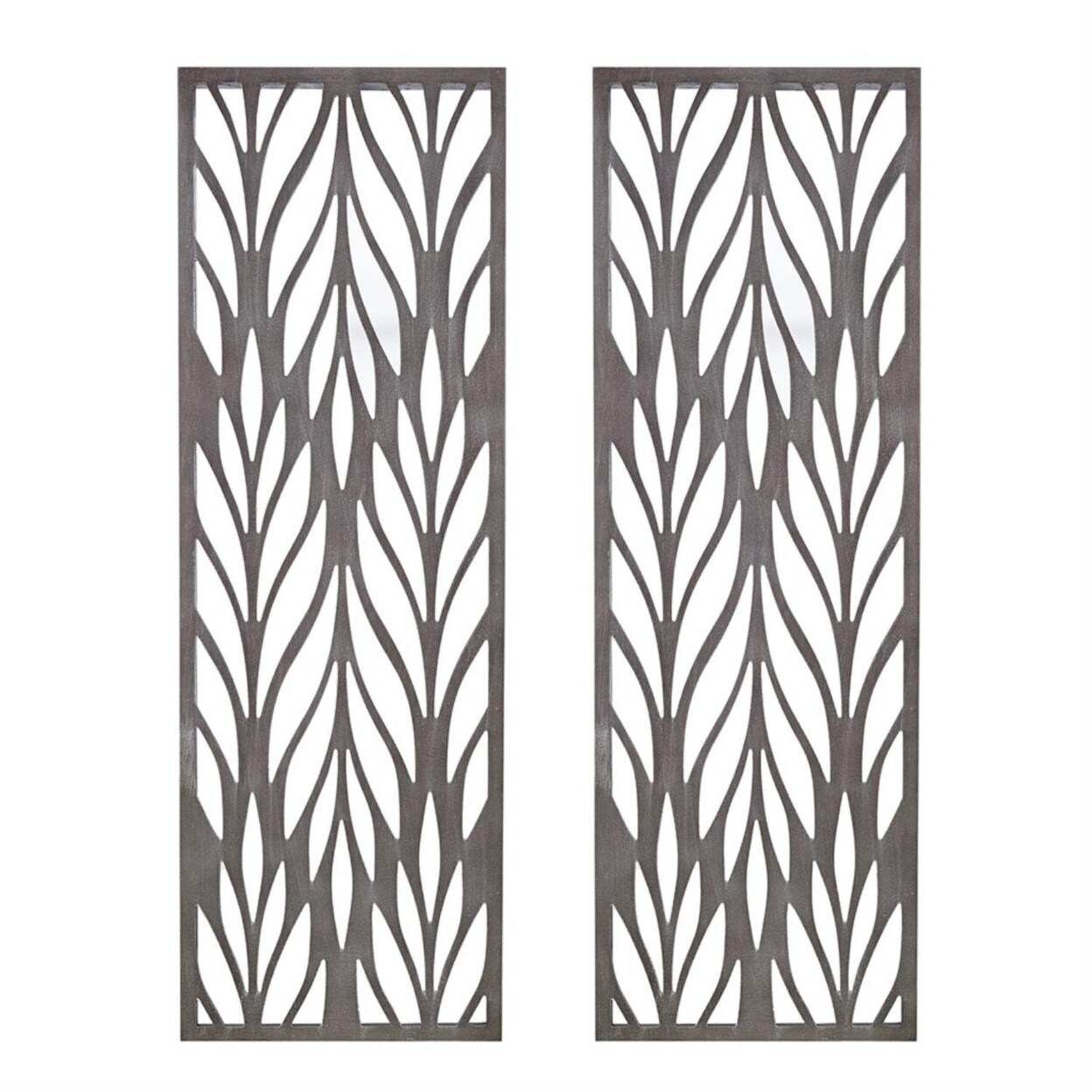Madison Park Modern Florian Wood Wall Decor in Reclaimed Grey Finish MP95B-0291