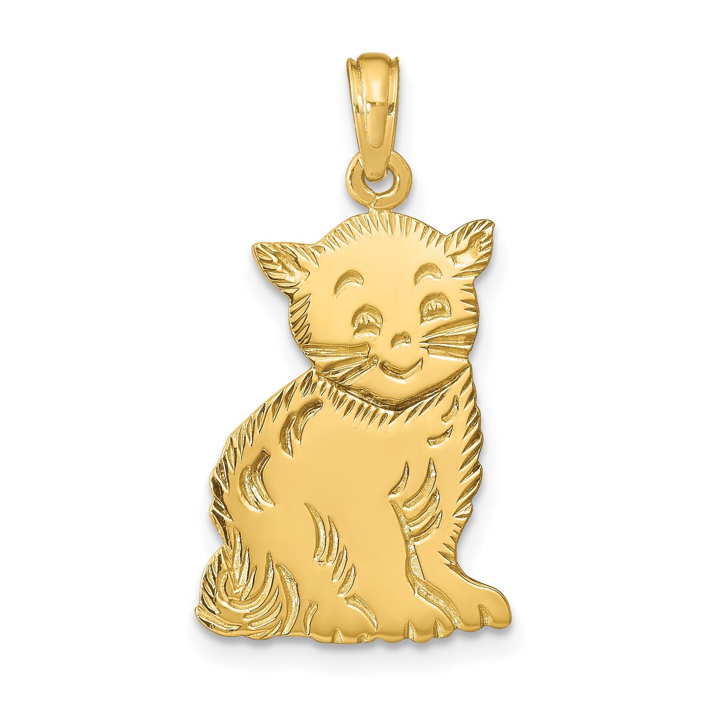 Cat 14K Gold Charm, Cat Charms