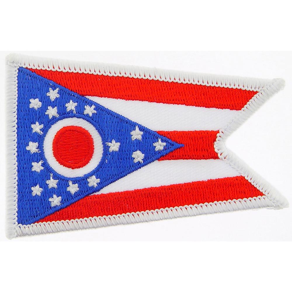 Ohio State Flag Patch 2 1/2&#x22; x 3 1/2&#x22;