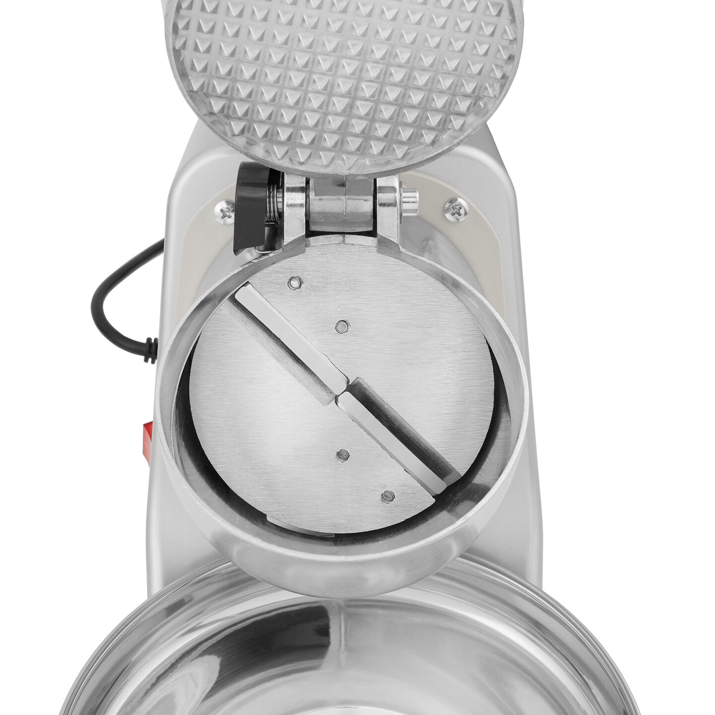 Olde Midway Ice Crusher Machine with Dual Stainless Steel Blades and Scoop, Crushes 180 lbs. per Hour, Commercial Ice Shaver Snow Cone Maker