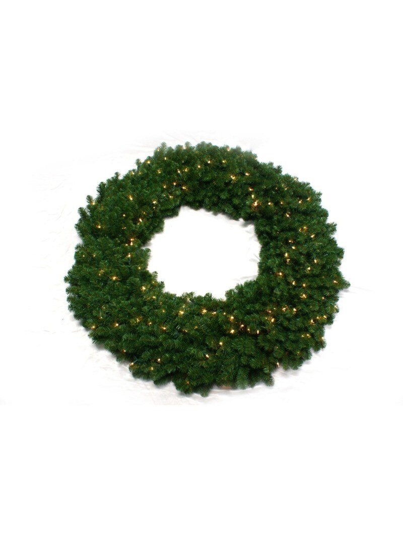 60" Pre-Lit Northern Spruce Wreath with 300 Lights & 1200 Tips - Stunning Holiday Decor, Ideal for Christmas Home & Office Displays - Perfect for Festive Celebrations - 2024 Christmas Collection, Floral Home by Artificial Flowers