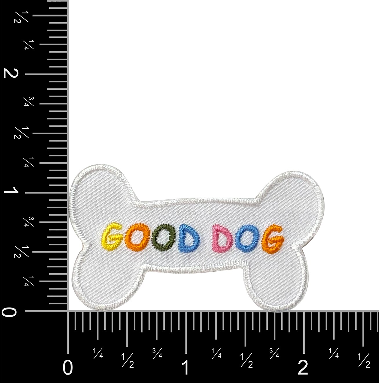 Good Dog Bone, Embroidered, Iron on Patch
