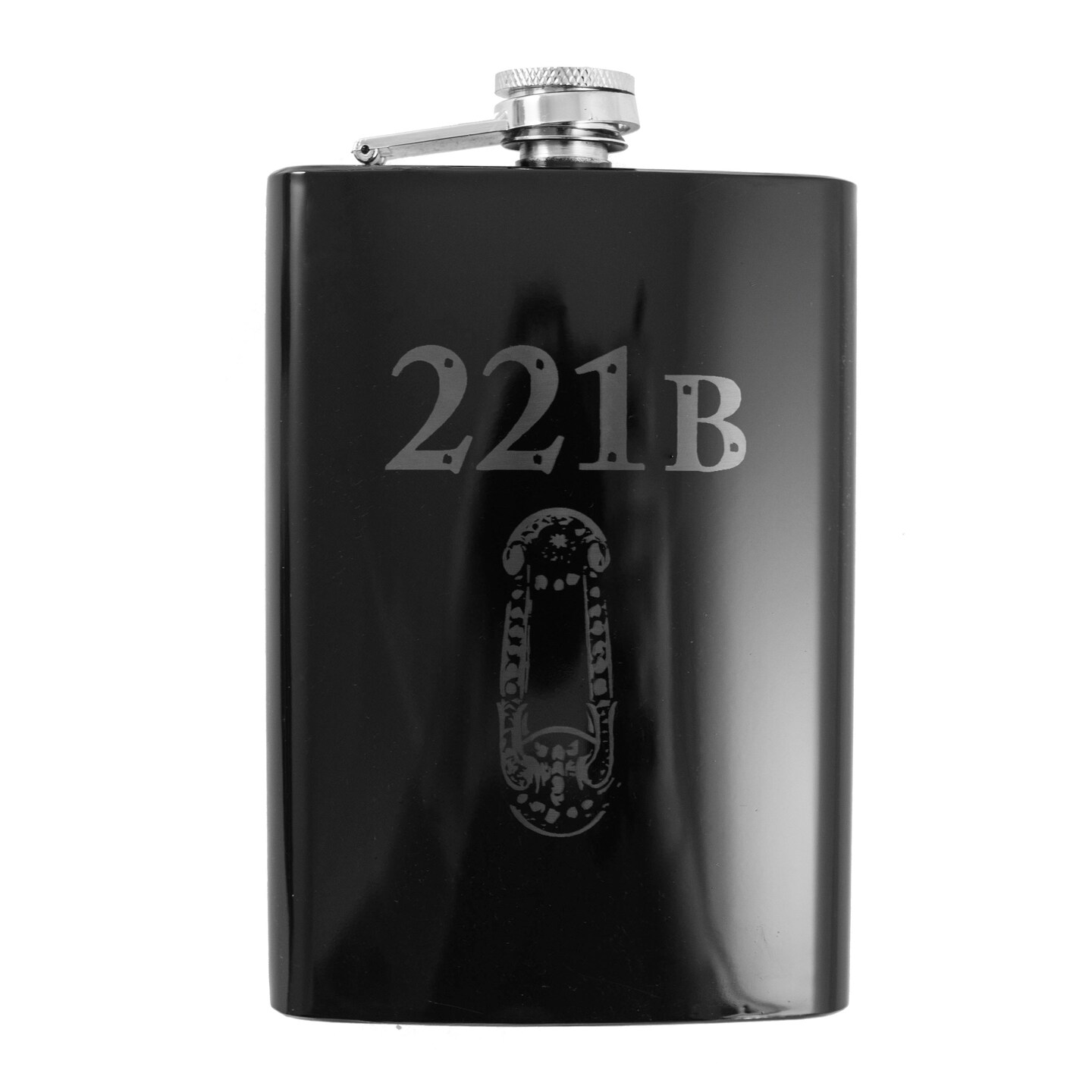8oz BLACK 221b Flask 8oz BLACK 221b Flask