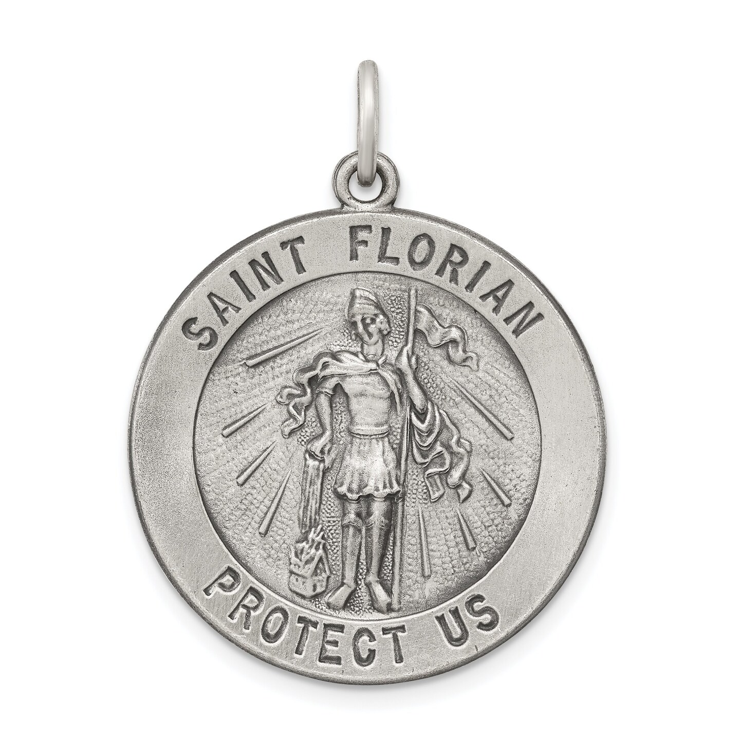 Sterling Silver Saint Florian Medal