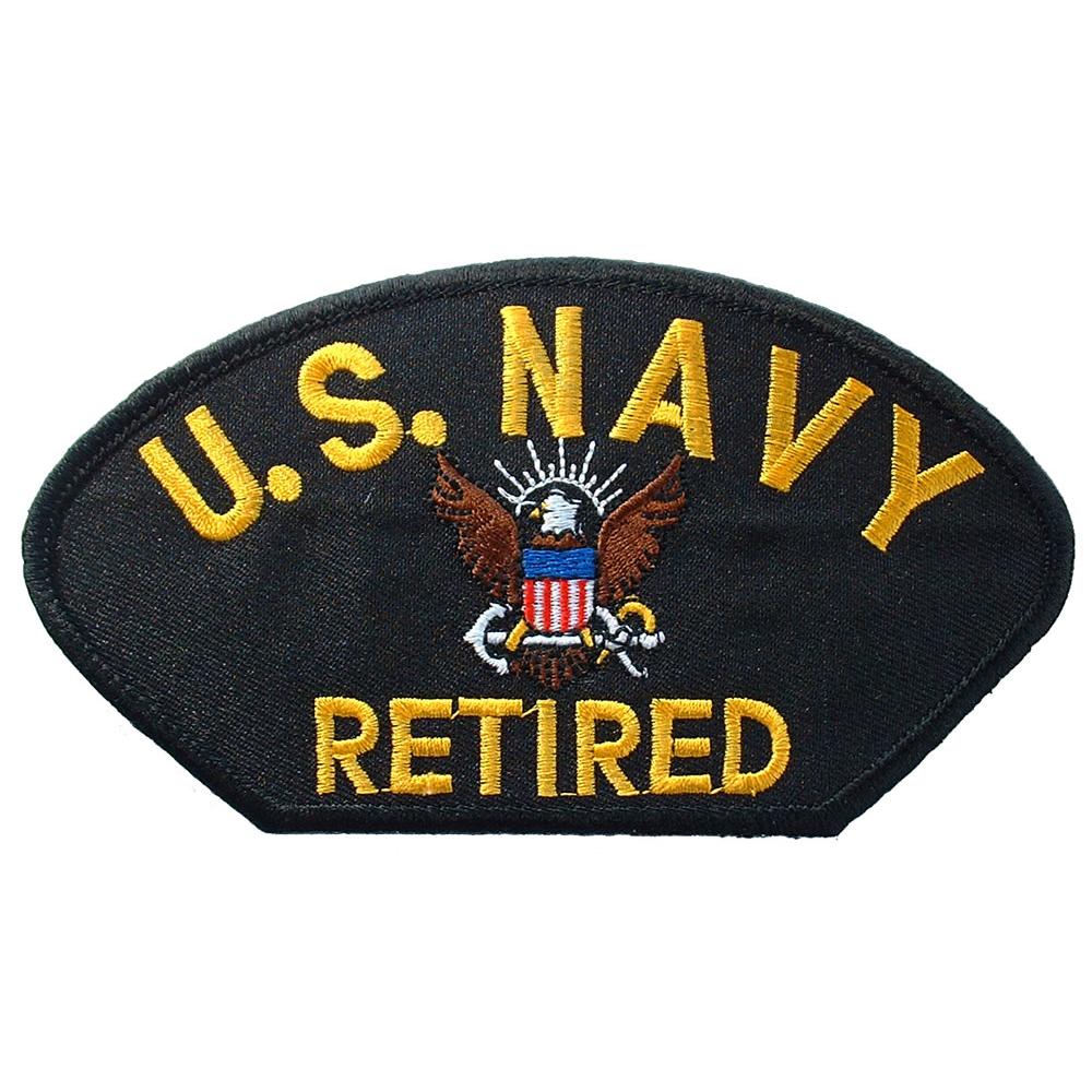 U.S. Navy Retired Hat Patch 2 3/4&#x22; x 5 1/4&#x22;