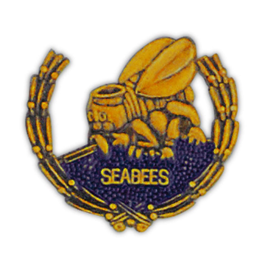 Pins US Navy Seabees Wreath Emblem (1-3/16&#x22;)
