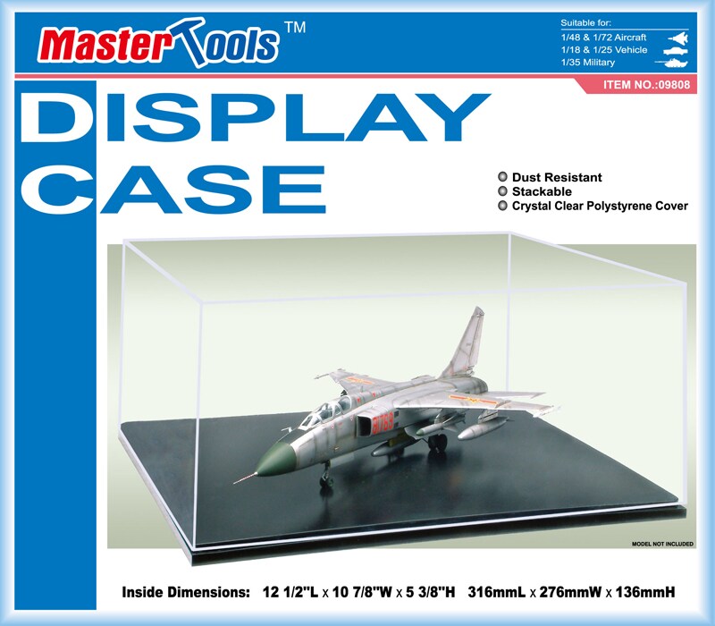 Trumpeter   Trumpeter Showcase for 1/18 Autos, 1/48 Planes and 1/35 Black Base Tanks Display Case