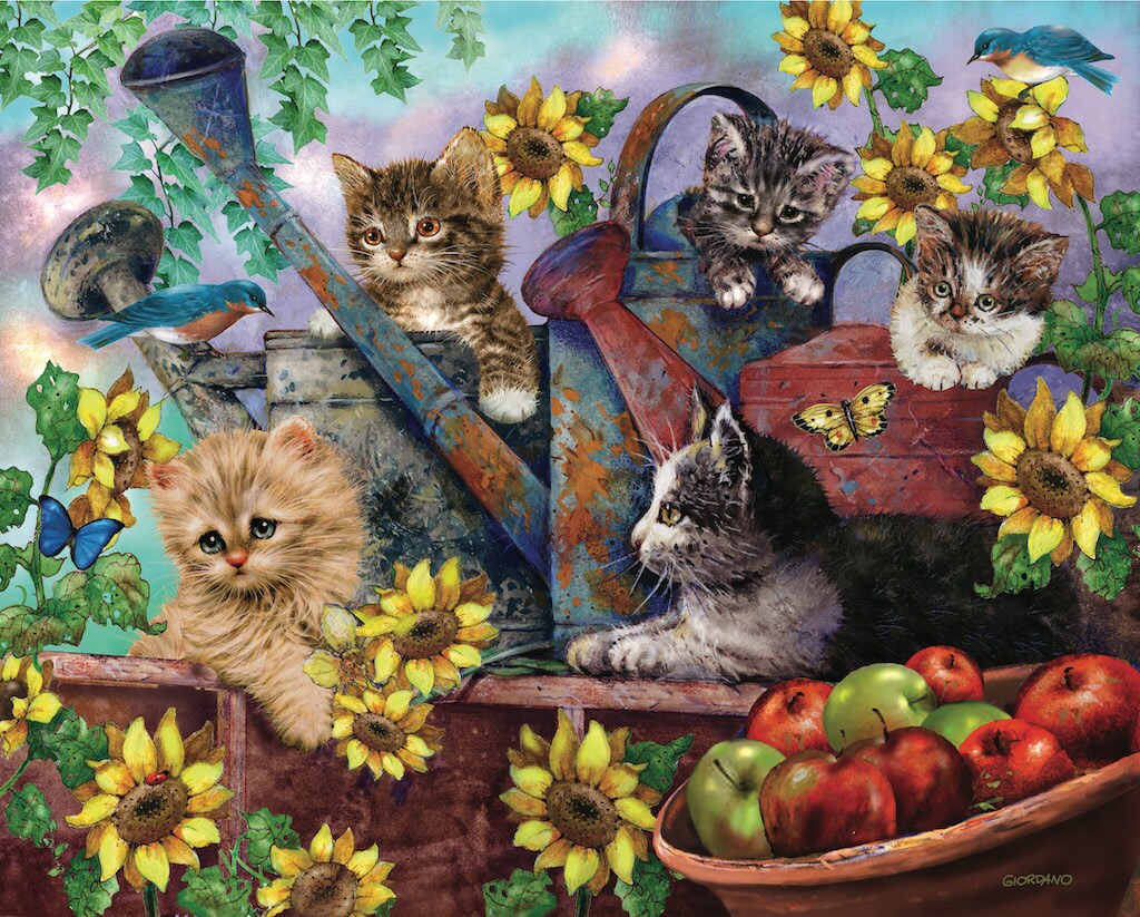 Hart 24&#x22;x30&#x22; 1000 pc Premium Jigsaw Puzzle - Sunny Kittens by Bob Giordano