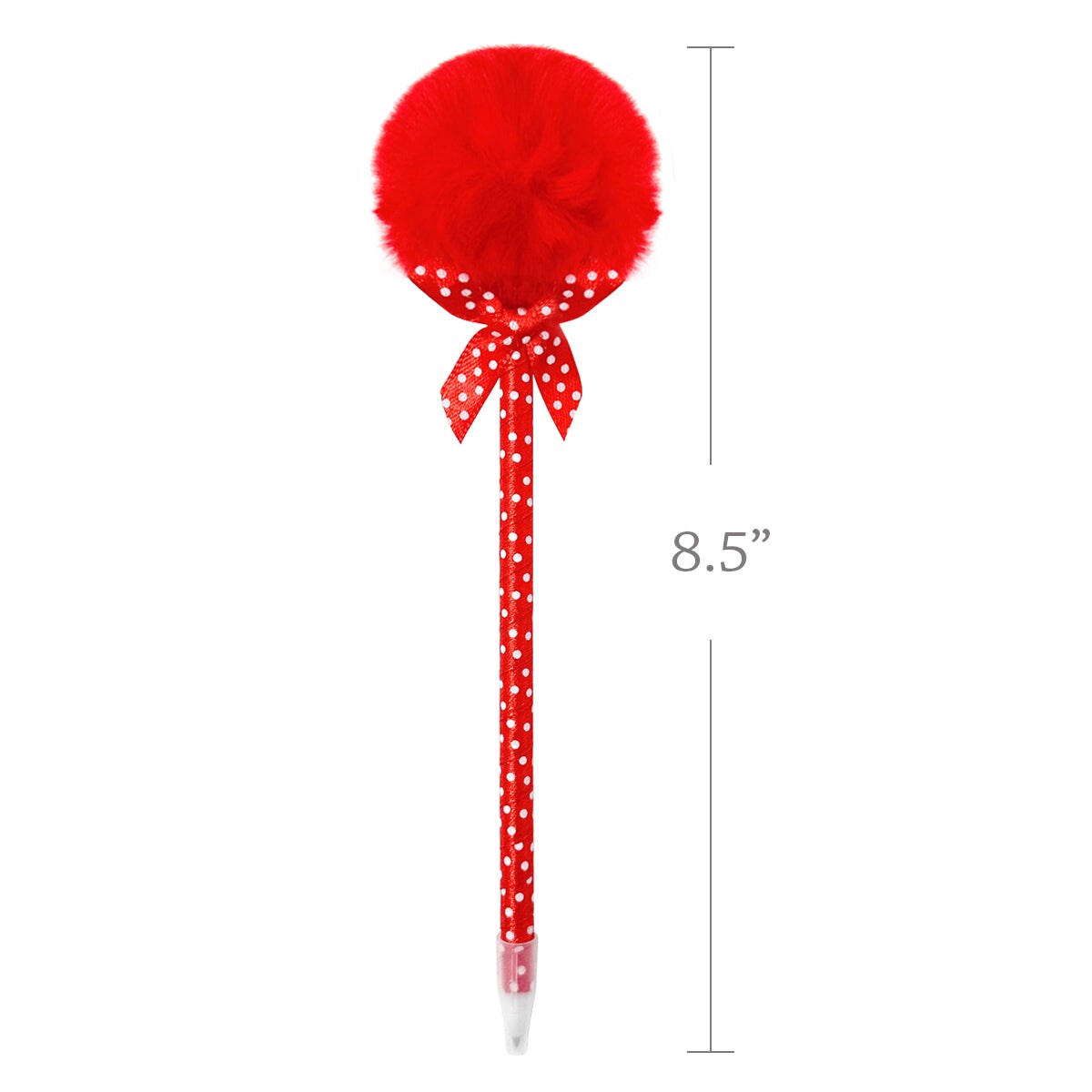 Wrapables Fluffy Ball Pom Pom Ballpoint Pens (Set of 6)