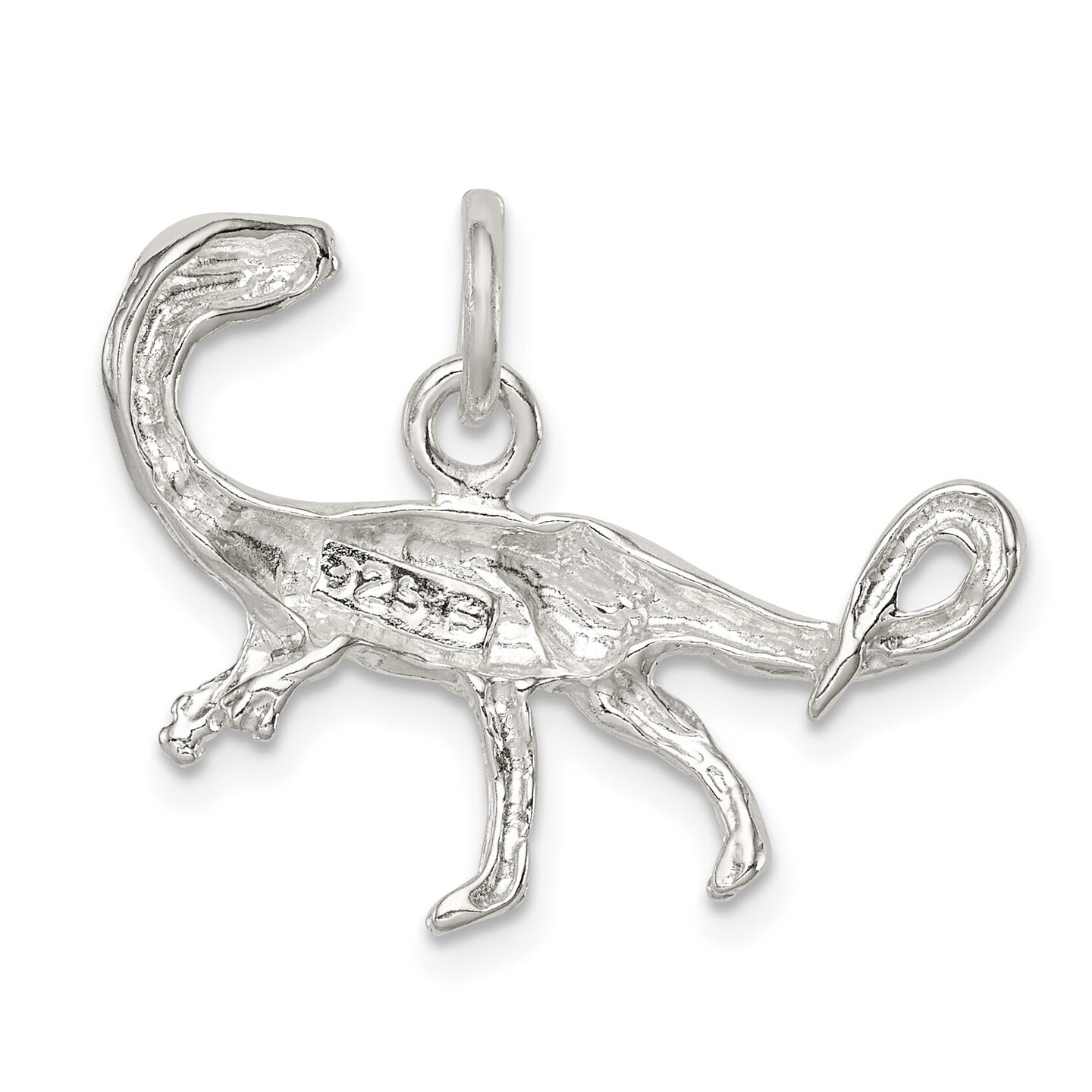 Sterling Silver Raptor Charm Pendant Dinosaur Jewelry 20mm x 24mm
