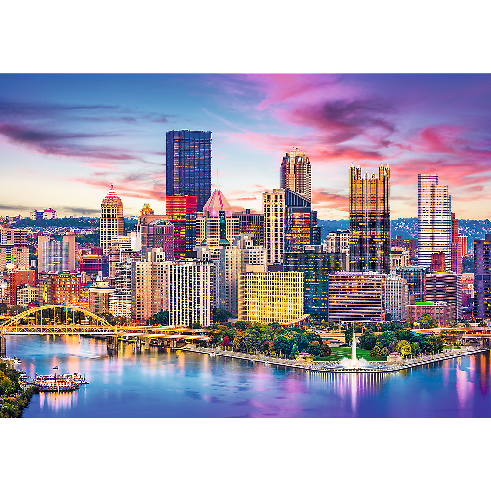 1000 Piece Jigsaw Puzzles, Pittsburgh, Pennsylvania, USA, Cityscape puzzle, Adult Puzzle, Trefl 10723