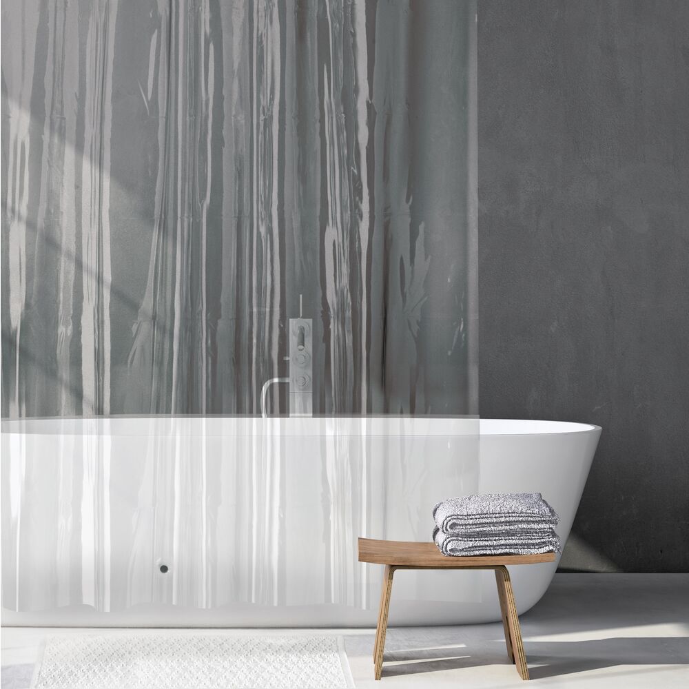 mDesign Long PEVA 72&#x22; x 72&#x22; Waterproof Shower Curtain Liner