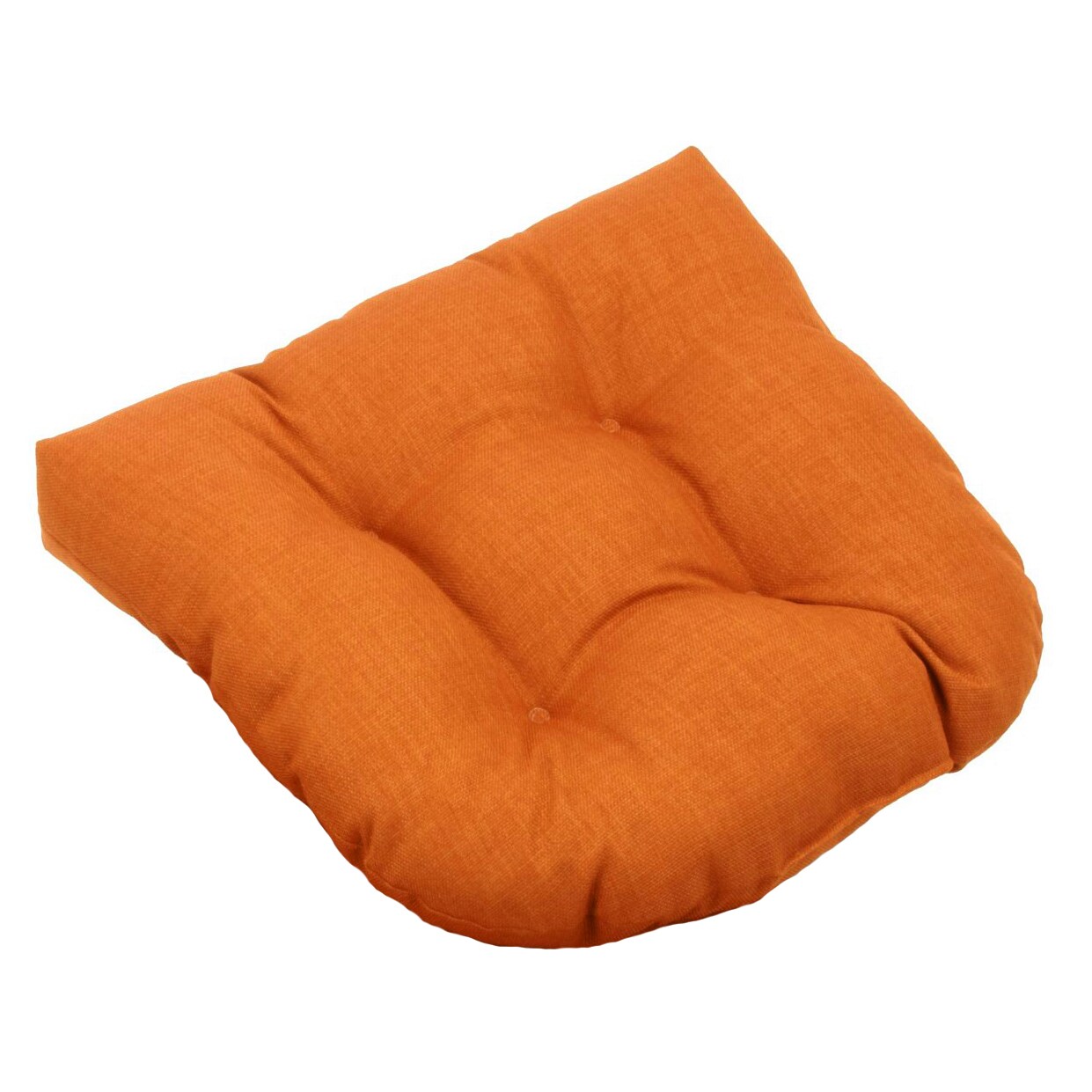 19-inch U-Shaped Outdoor Spun Polyester Tufted Dining Chair Cushion - Tangerine Dream