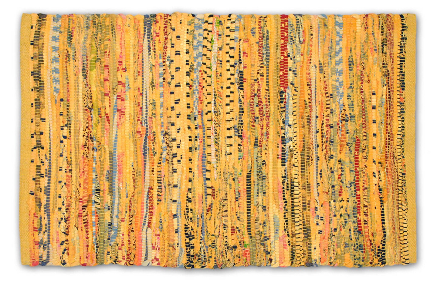 DII Multi Mustard Rag Rug