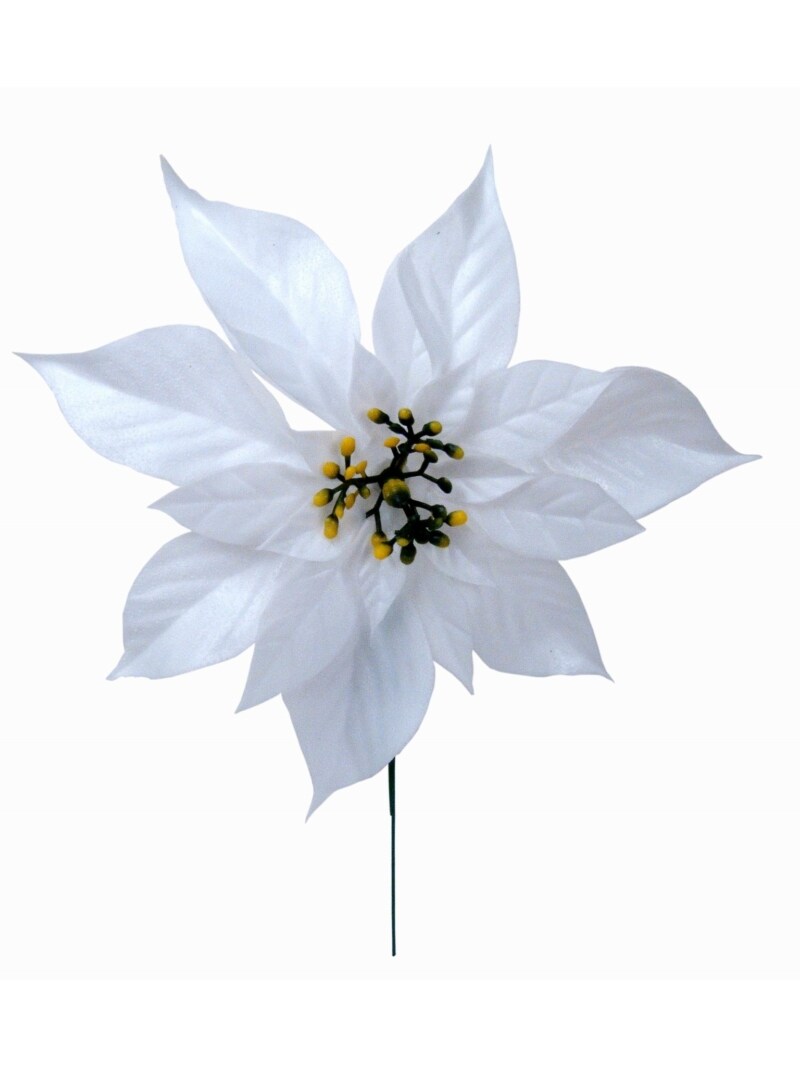 11" White Poinsettia Head - 8 Pack, Elegant Christmas Floral Décor for Wreaths, Garlands, and Centerpieces – Indoor & Outdoor Use – 2024 Christmas Collection, Floral Home by Artificial Flowers