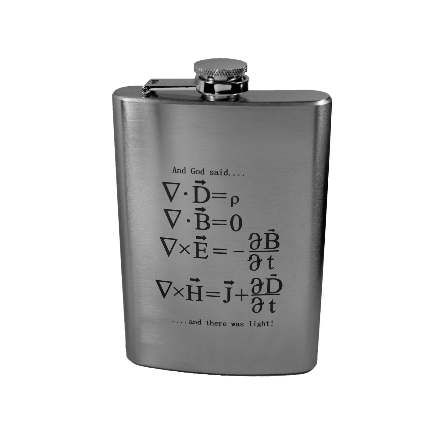 8oz And then there was light Stainless Steel Flask Maxwell's Equation 8oz And then there was light Stainless Steel Flask Maxwell's Equation