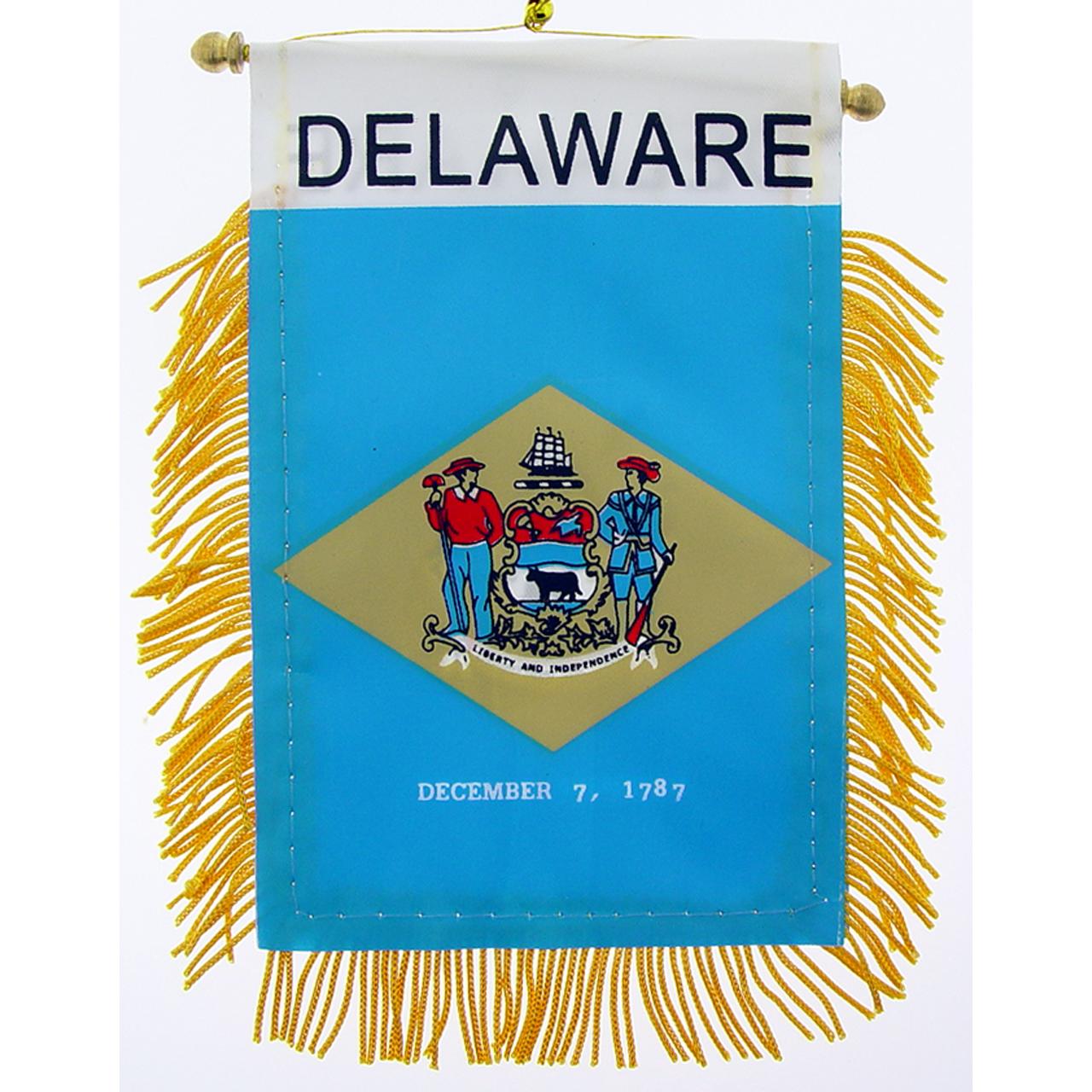 Delaware State Flag Mini Banner 3&#x22; x 5&#x22;