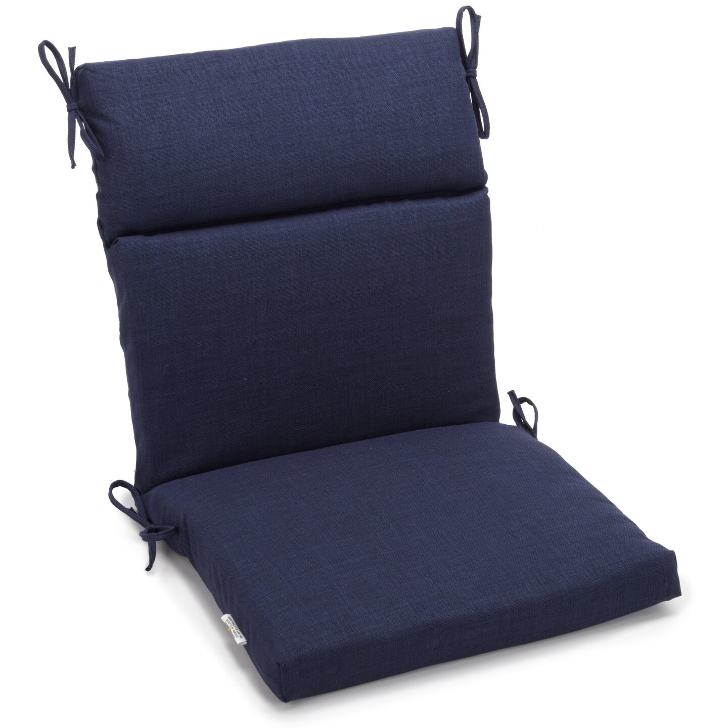 22-inch by 45-inch Spun Polyester Outdoor Squared Seat/Back Chair Cushion - Azul