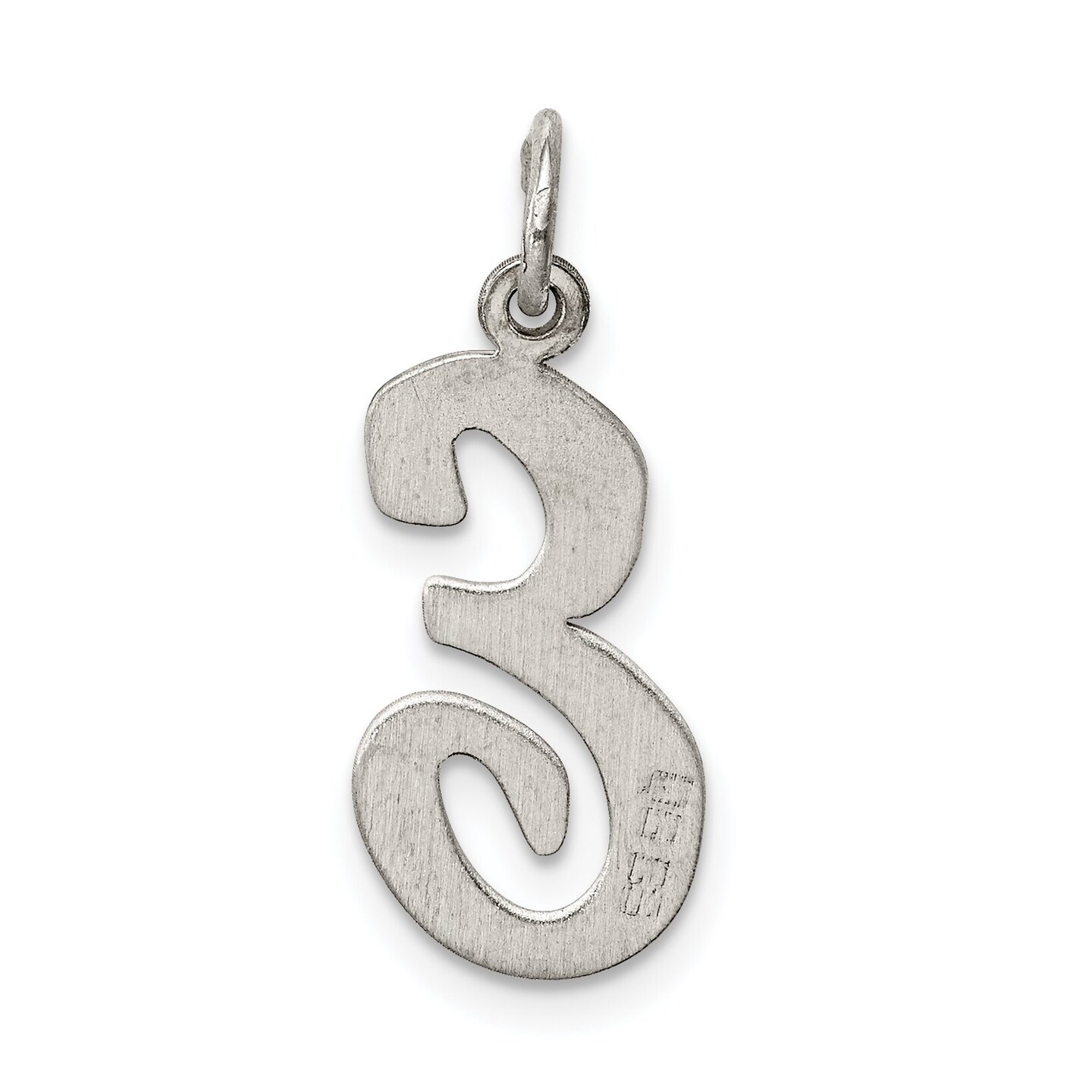 Sterling Silver Large Script Initial Letter E Charm Jewerly 21mm x 11mm