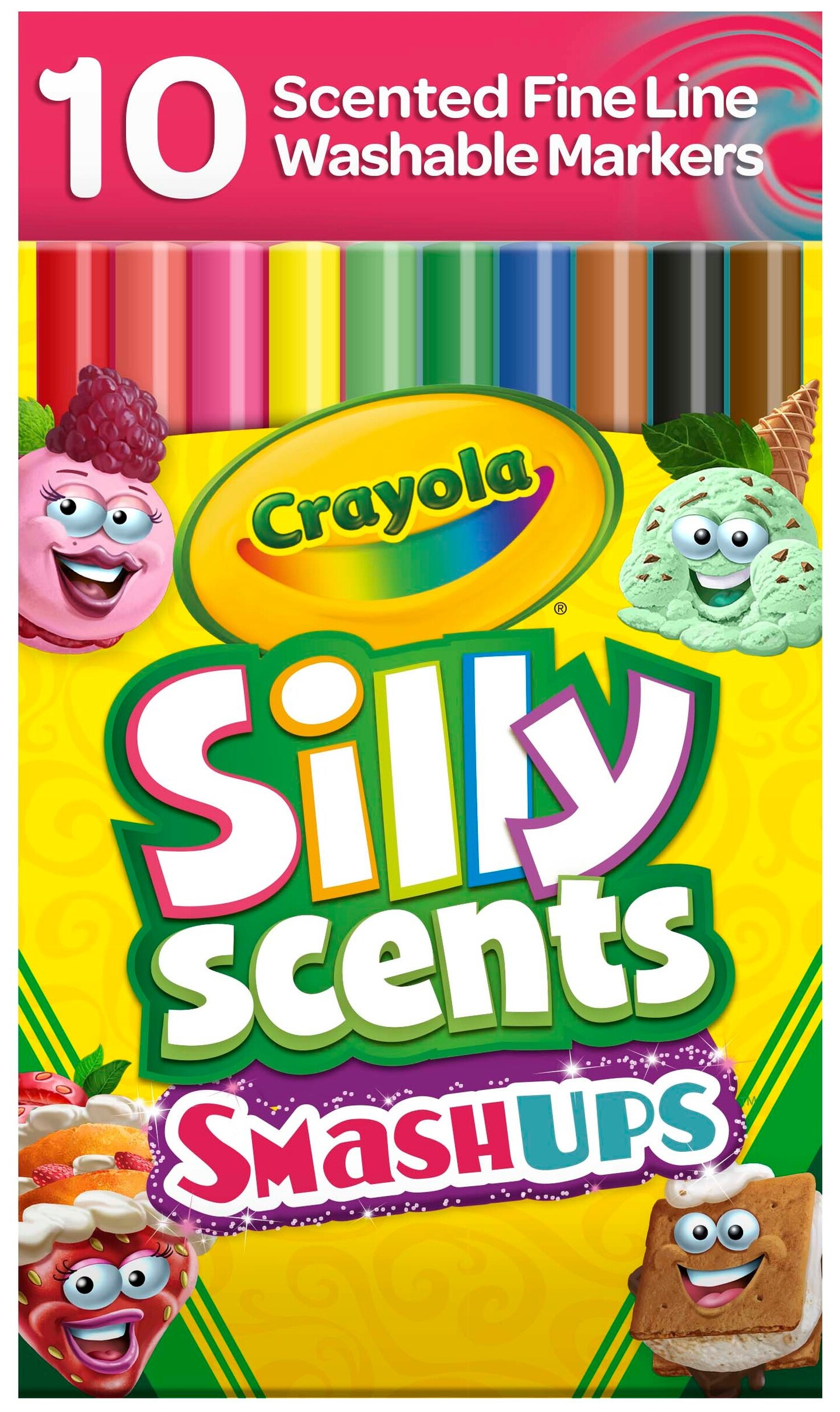 Crayola Silly Scents Washable Slim Markers 10/Pkg-Assorted Colors